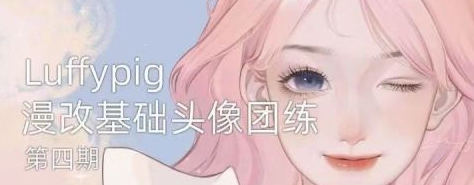 Luffpig漫改头像团练第4期ipad插画课2022年【画质还行有笔刷】-课神