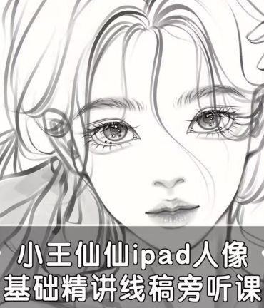 小王仙仙ipad人像基础精讲线稿旁听课2022【画质不错只有视频】-课神