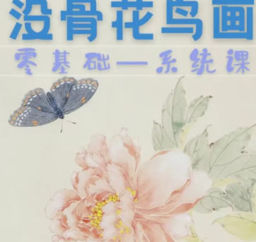 侯泽涛零基础没骨花鸟画系统课2022【画质不错只有视频和图片】-课神